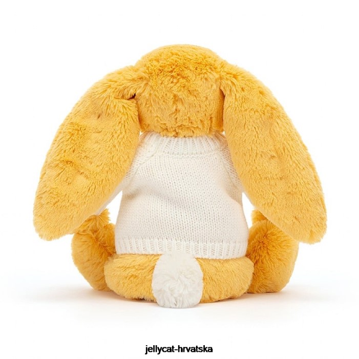 Jellycat sramežljivi zeko s personaliziranim krem ​​džemperom sunce 483 igračka