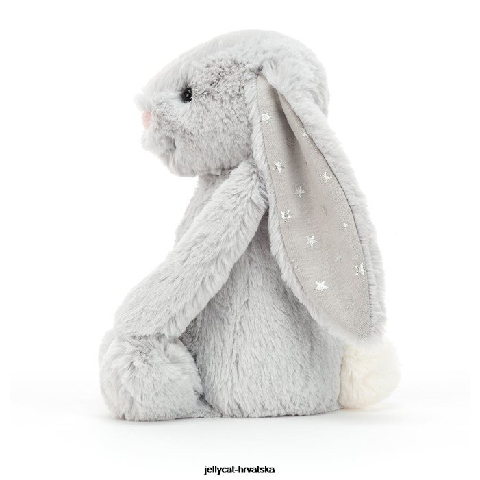 Jellycat stidljiv svjetlucavi zeko sivi 461 igračka