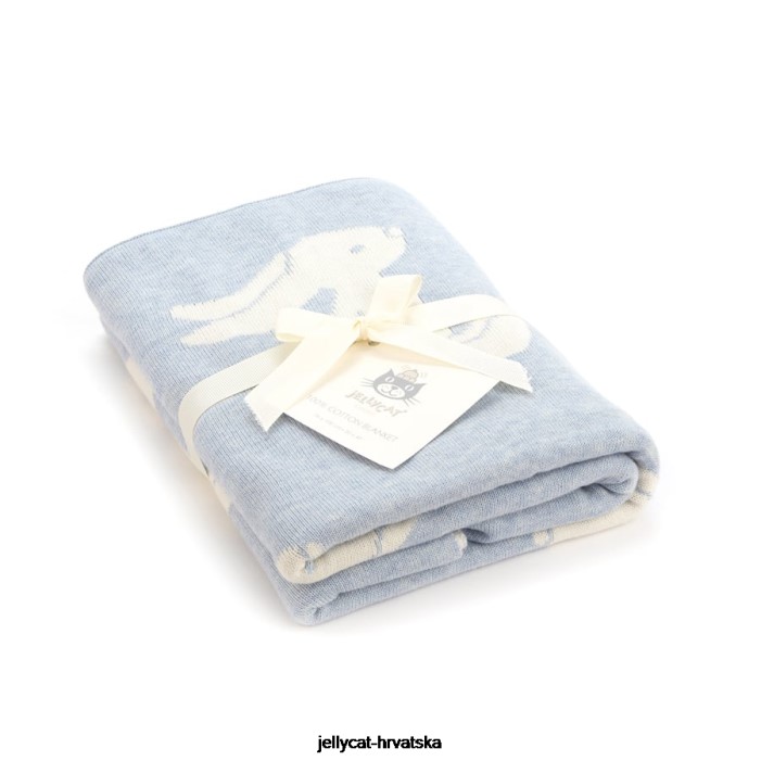 Jellycat stidljivi zeko pokrivač plavi 697 igračka
