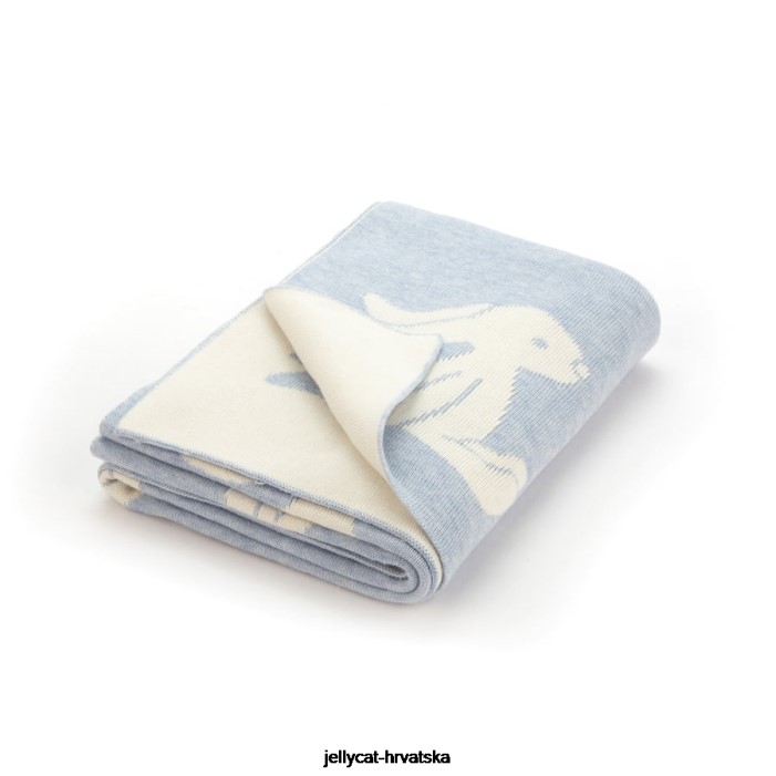 Jellycat stidljivi zeko pokrivač plavi 697 igračka