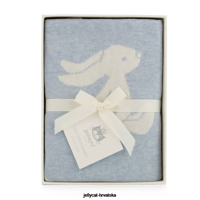 Jellycat stidljivi zeko pokrivač plavi 697 igračka