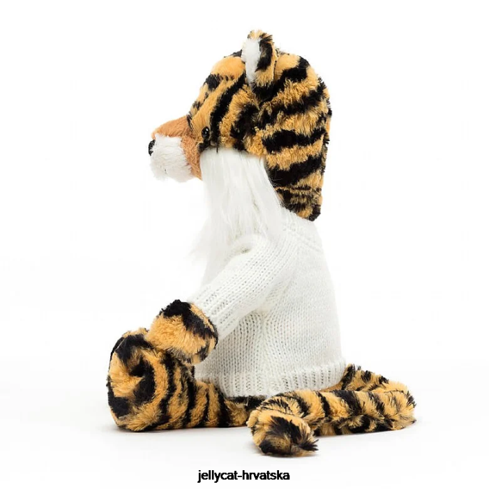 Jellycat sramežljivi tigar s personaliziranim krem ​​džemperom u više boja 327 igračka