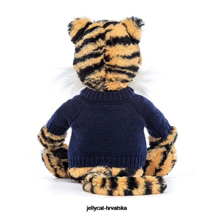 Jellycat sramežljivi tigar s personaliziranim mornarskim džemperom u više boja 269 igračka