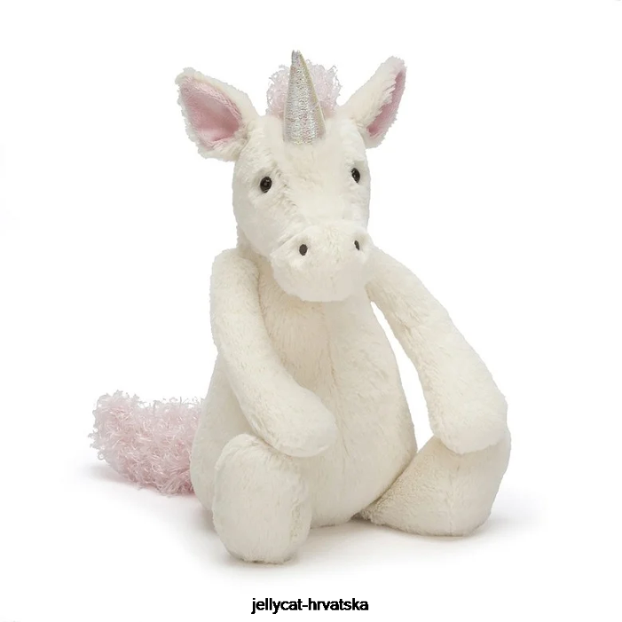 Jellycat stidljiv jednorog bijeli 145 igračka