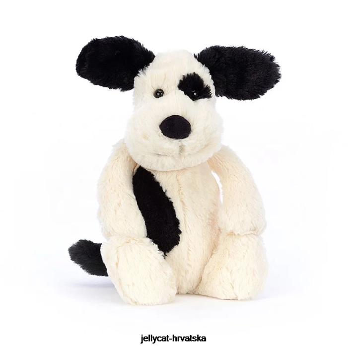 Jellycat stidljivo crno-krem štene crno-bijelo 162 igračka