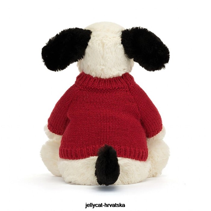 Jellycat stidljivo crno-krem štene crno-bijelo 171 igračka
