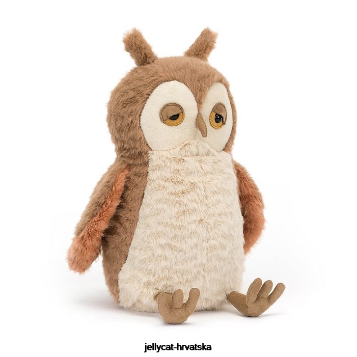 Jellycat Oakley sova smeđa i bijela 372 igračka