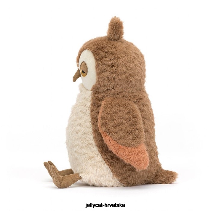Jellycat Oakley sova smeđa i bijela 372 igračka