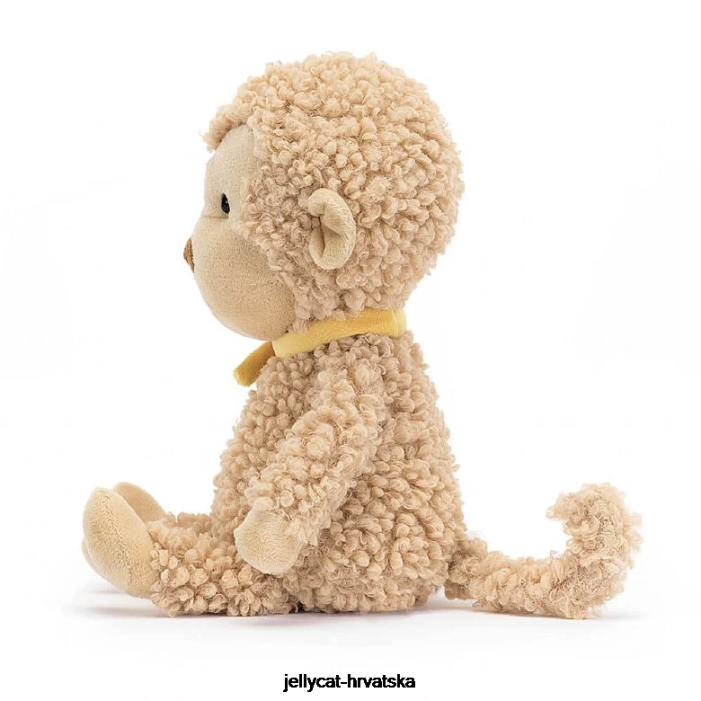 Jellycat fuzzkin monkey brown 395 igračka