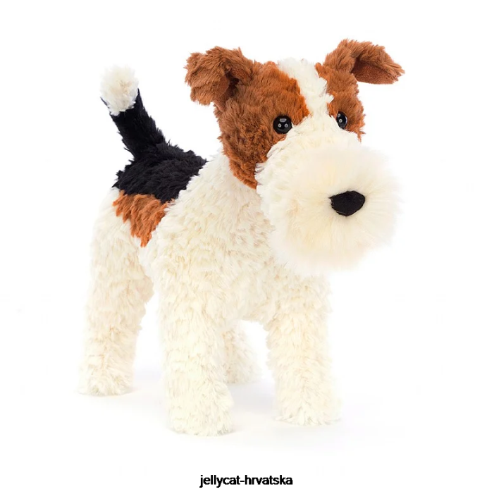 Jellycat hector foksterijer smeđe i bijele boje 351 igračka