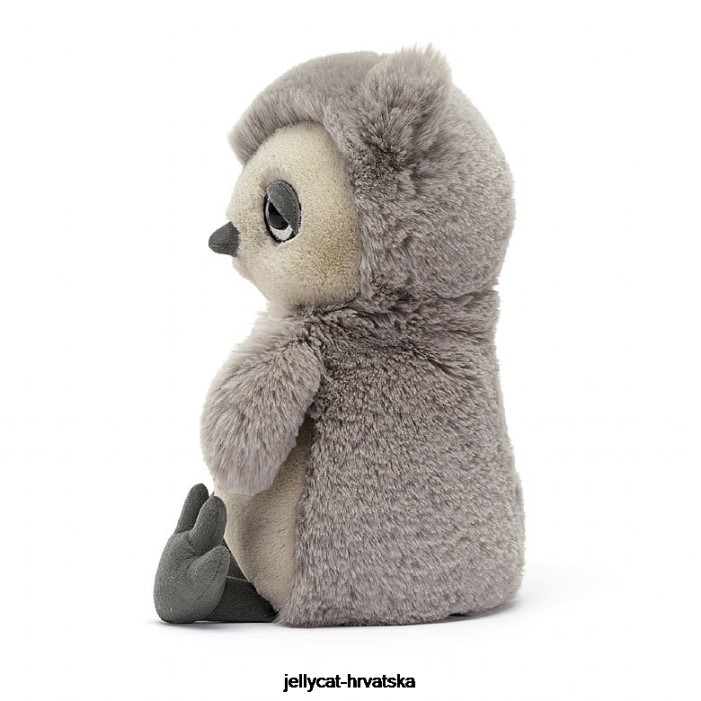 Jellycat snoozling owl siva i bijela 494 igračka