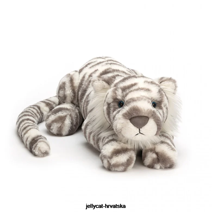 Jellycat sacha snježni tigar siva i bijela 476 igračka