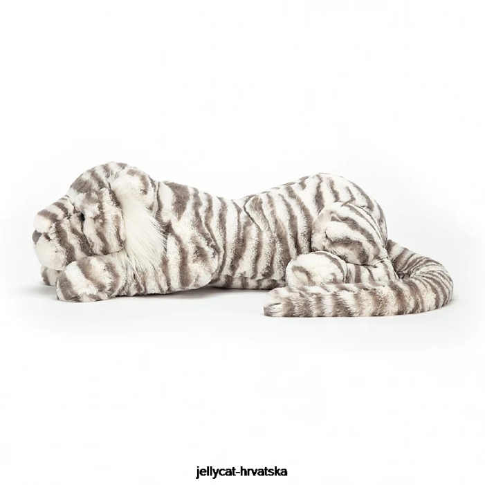 Jellycat sacha snježni tigar siva i bijela 476 igračka